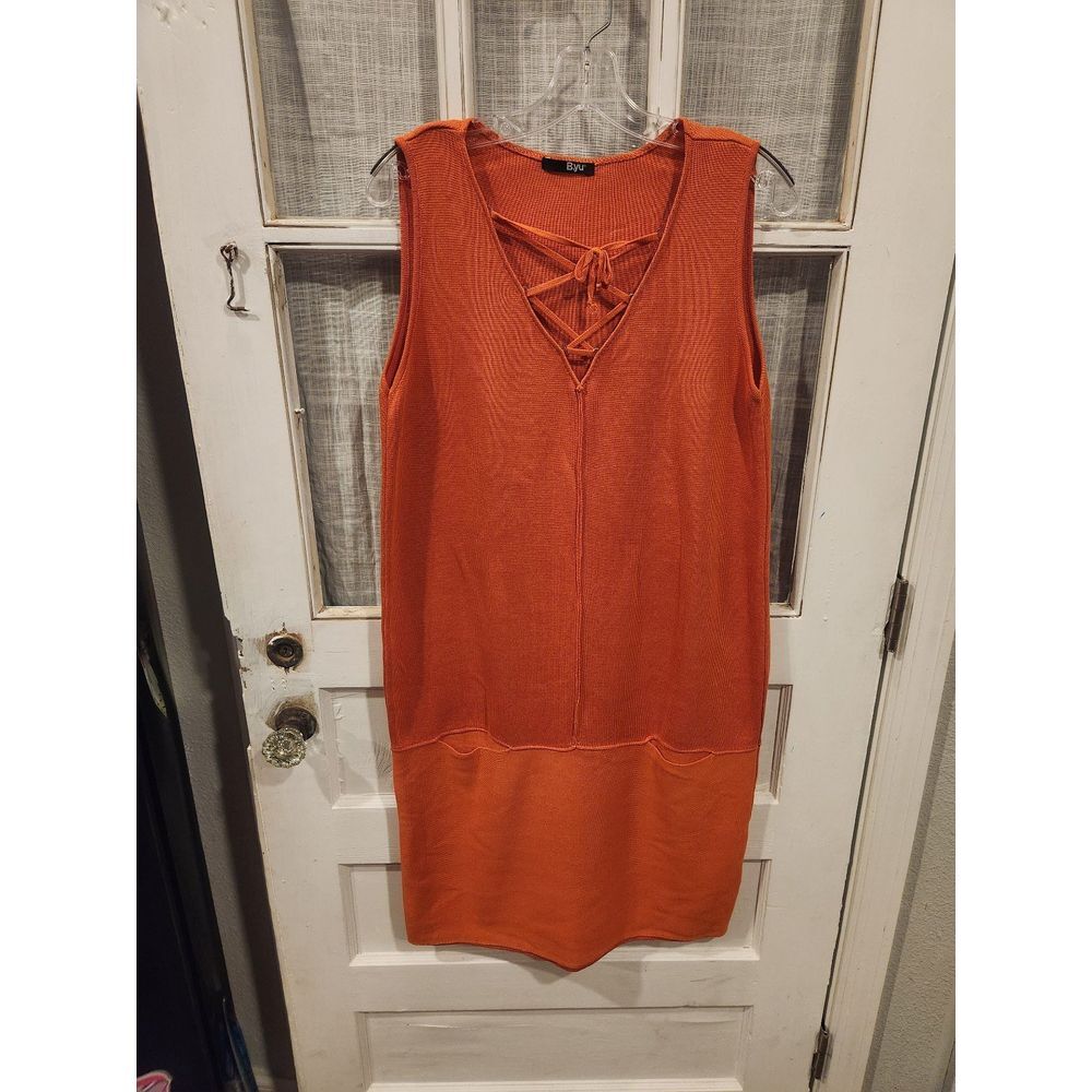 BYU Orange Sleeveless Sweater Dress Women's Size‎ XL